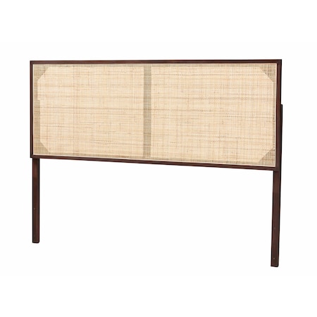 Bali & Pari Aurelia Modern Bohemian Natural Rattan Queen Size Headboard 236-13328-ZORO